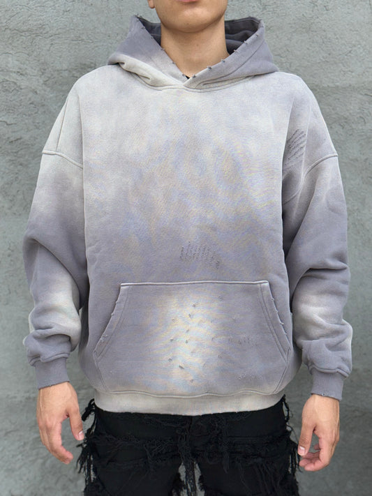 MONKEY WASH DISTRESSED HOODIE