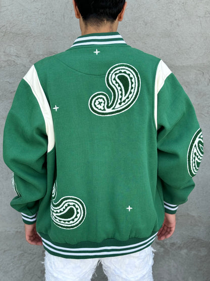 CLASSIC PAISLEY VARSITY JACKET