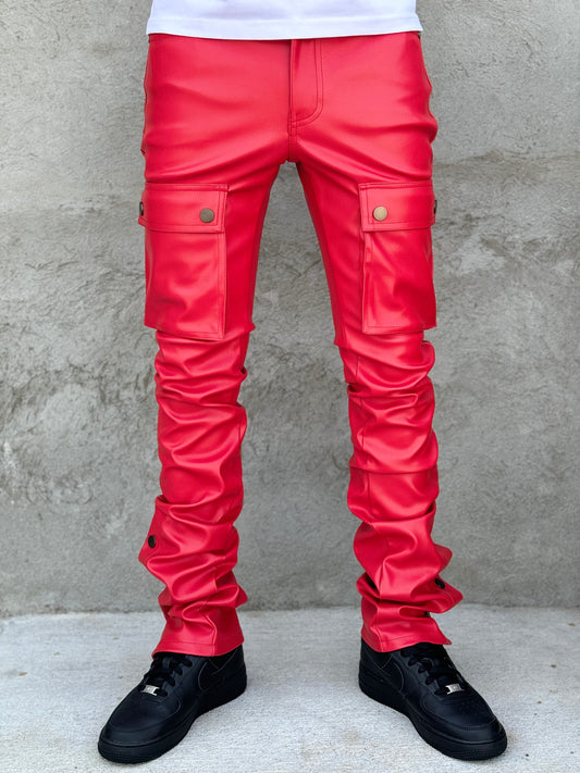 RIOT RED LEATHER CARGOS