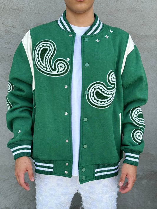 CLASSIC PAISLEY VARSITY JACKET